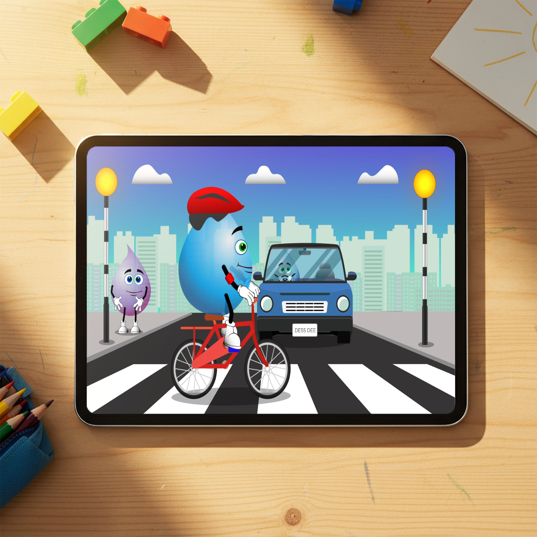 Educational Cartoon - Blue Explores Road Safety