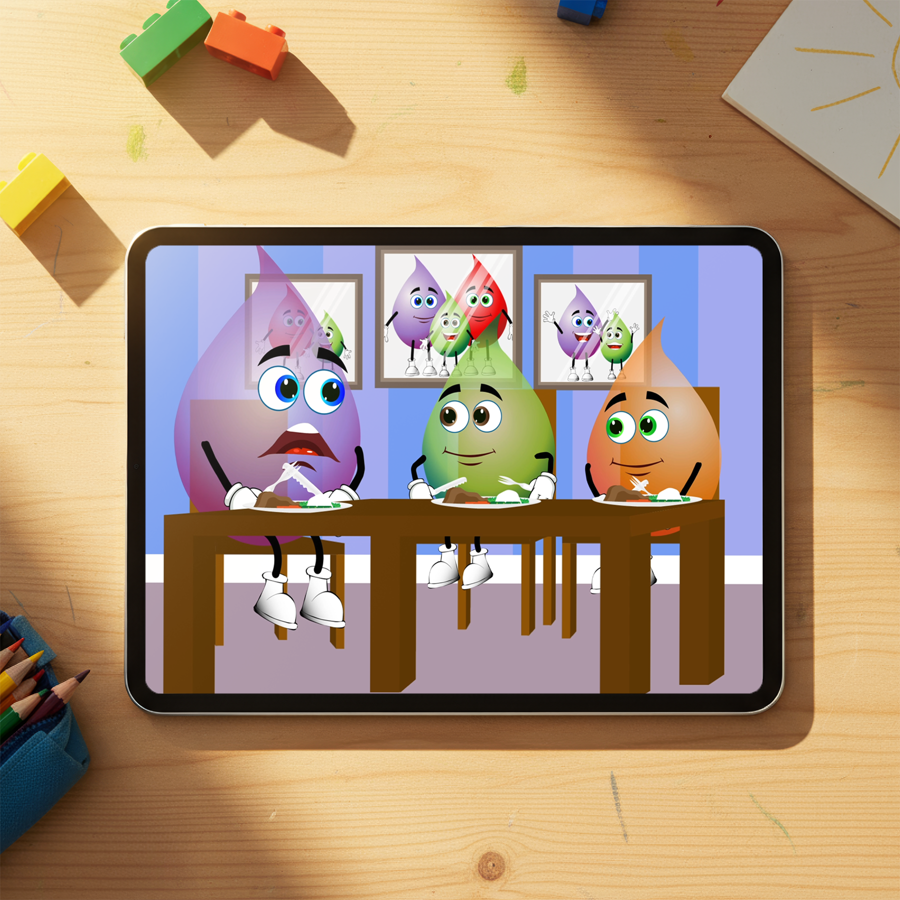 Educational Cartoon - Orange Sleeps Over