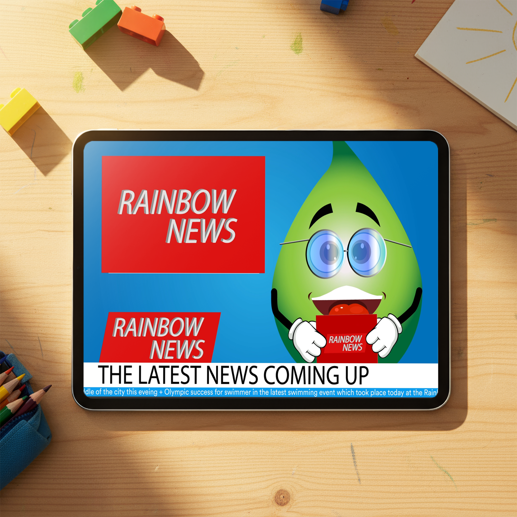 Educational Cartoon - Purple Watches the News