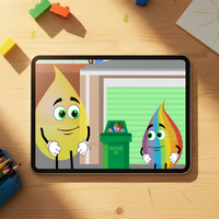 Educational Cartoon - Rainbow Helps at Home