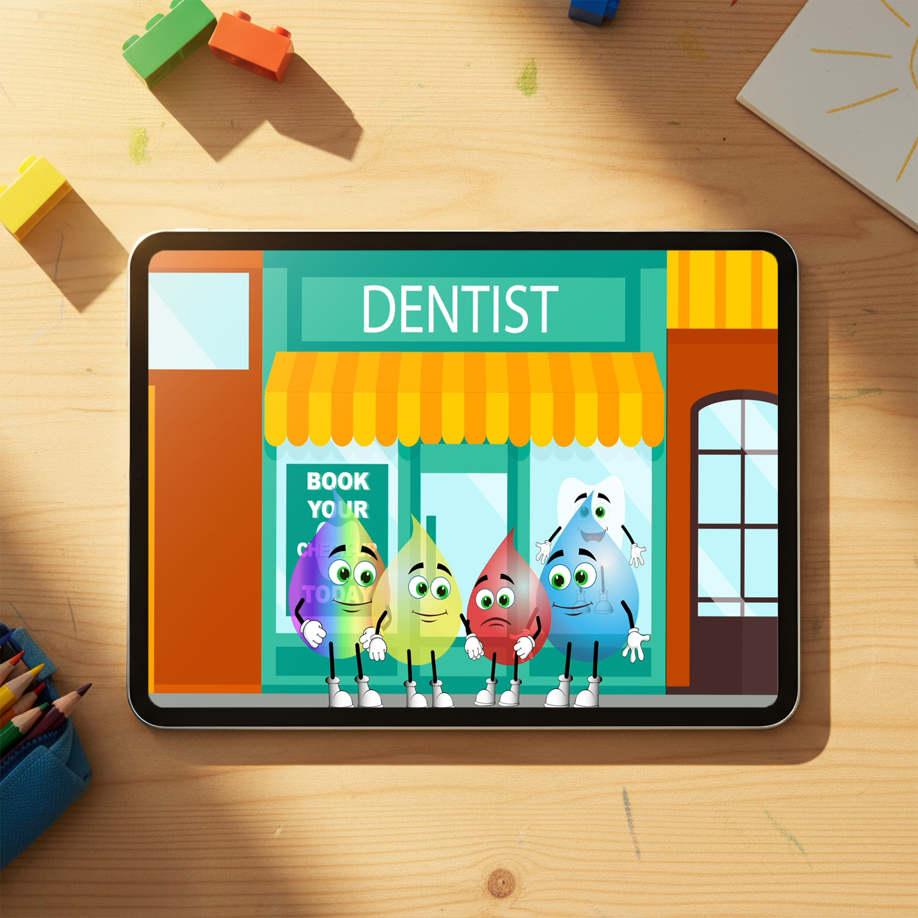 Educational Cartoon - Red Visits the Dentist
