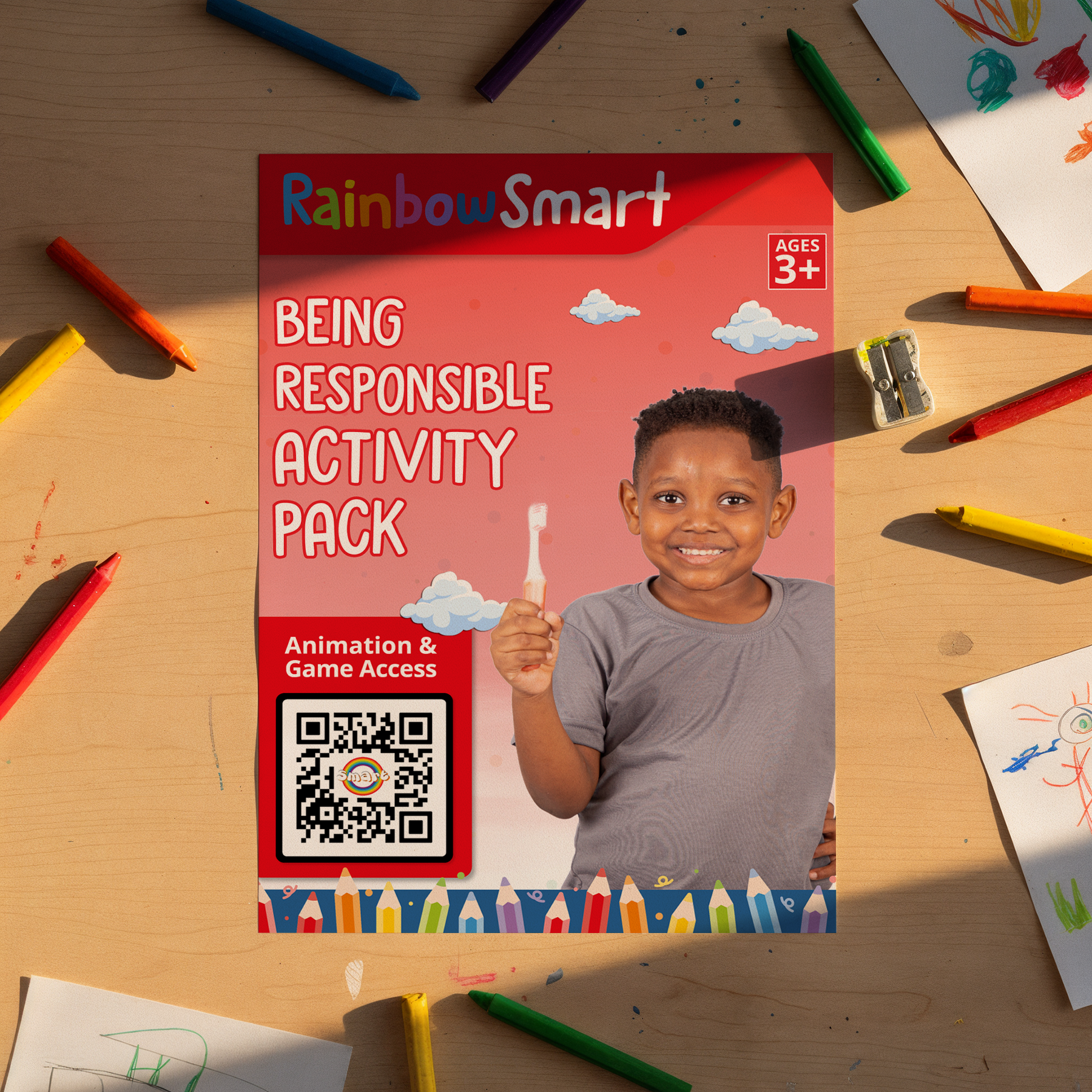 Being Responsible Activity Pack cover showing colorful child-friendly design for PSHE responsibility and wellbeing learning