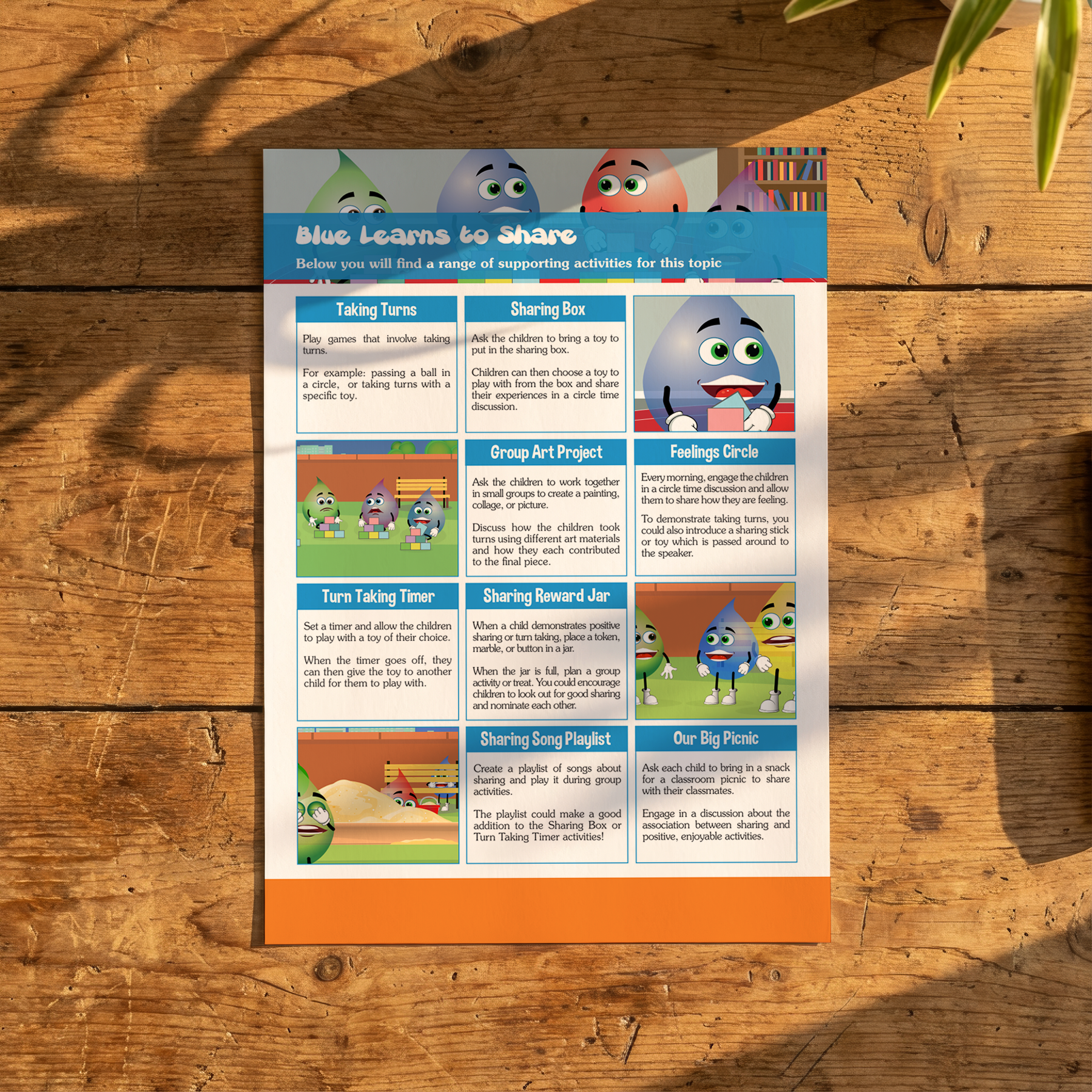 Activity Card - Blue Learns to Share - EYFS Turn-Taking & Sharing