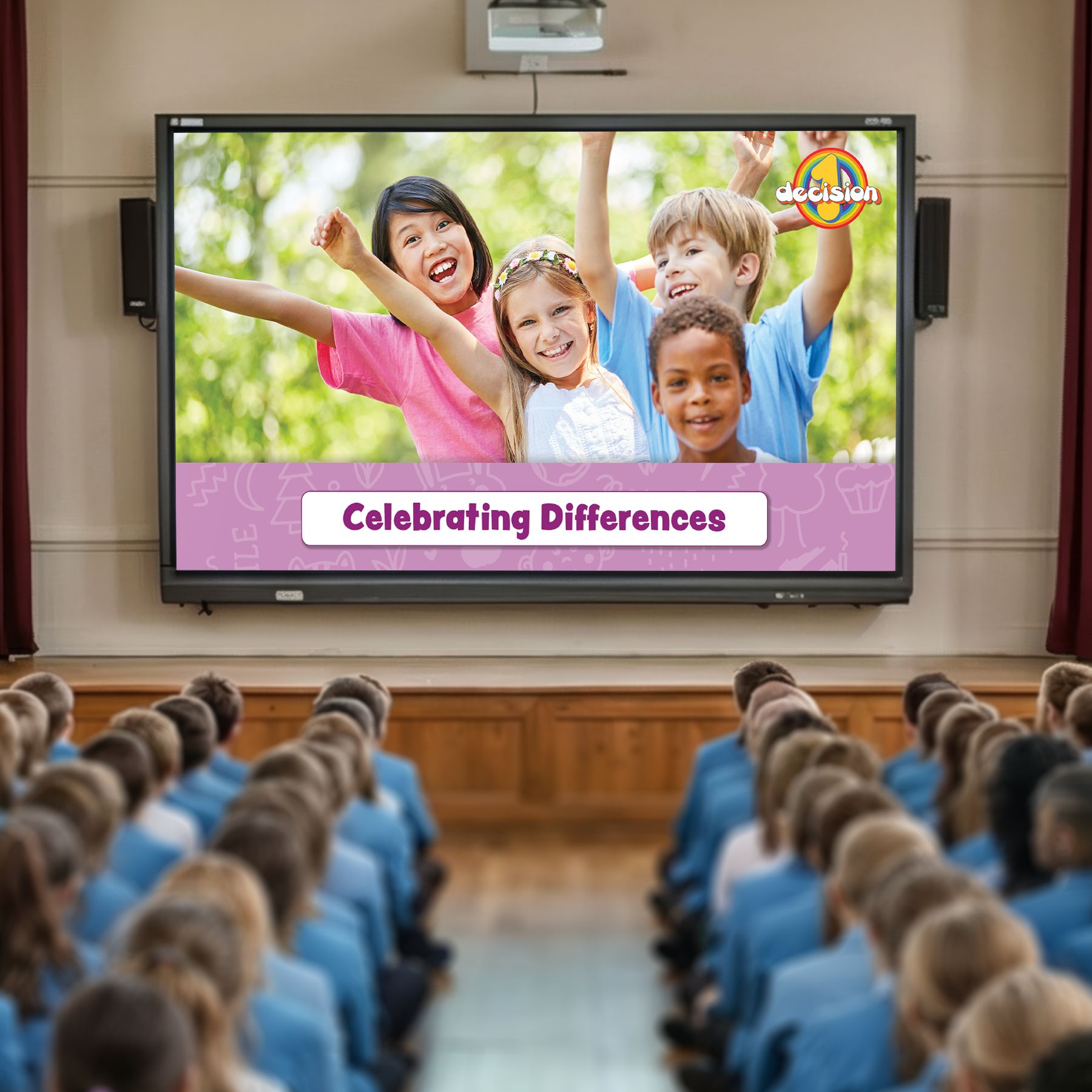 Celebrating differences assembly PowerPoint showing diversity inclusion and respect activities for primary school PSHE