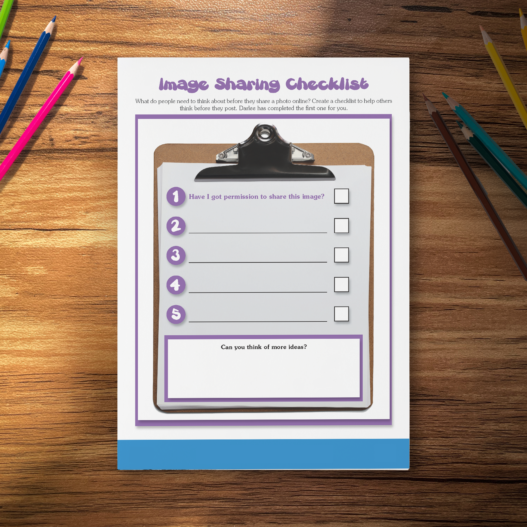 Image Sharing Checklist