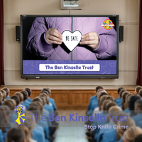 Knife crime awareness assembly PowerPoint for schools showing safeguarding prevention and responsible choices for KS2