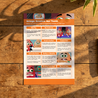 Activity Card - Orange Brushes Her Teeth - EYFS Oral Health & Self-Care