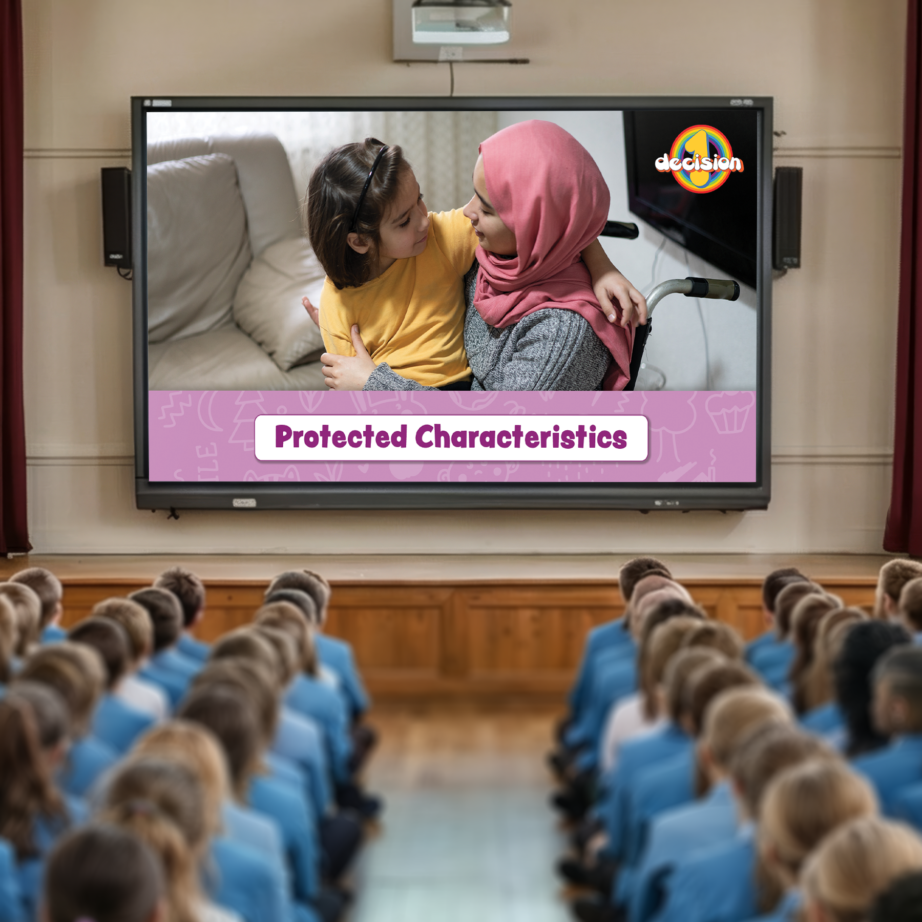Protected characteristics assembly PowerPoint for KS1 KS2 teaching equality respect and British Values in schools.