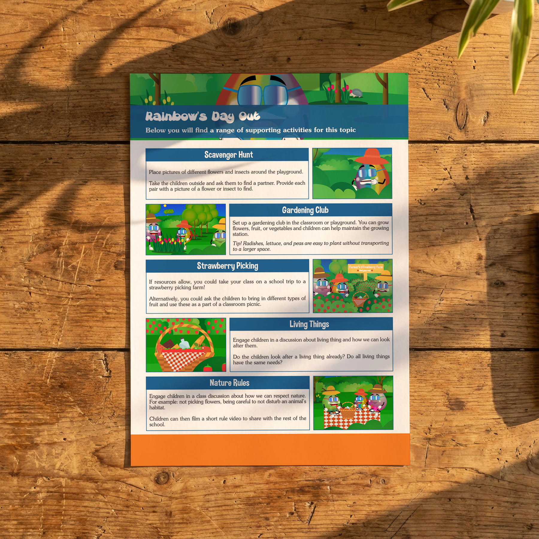 Activity Card - Rainbow’s Day Out - EYFS Nature, Outdoor Learning & Environmental Awareness