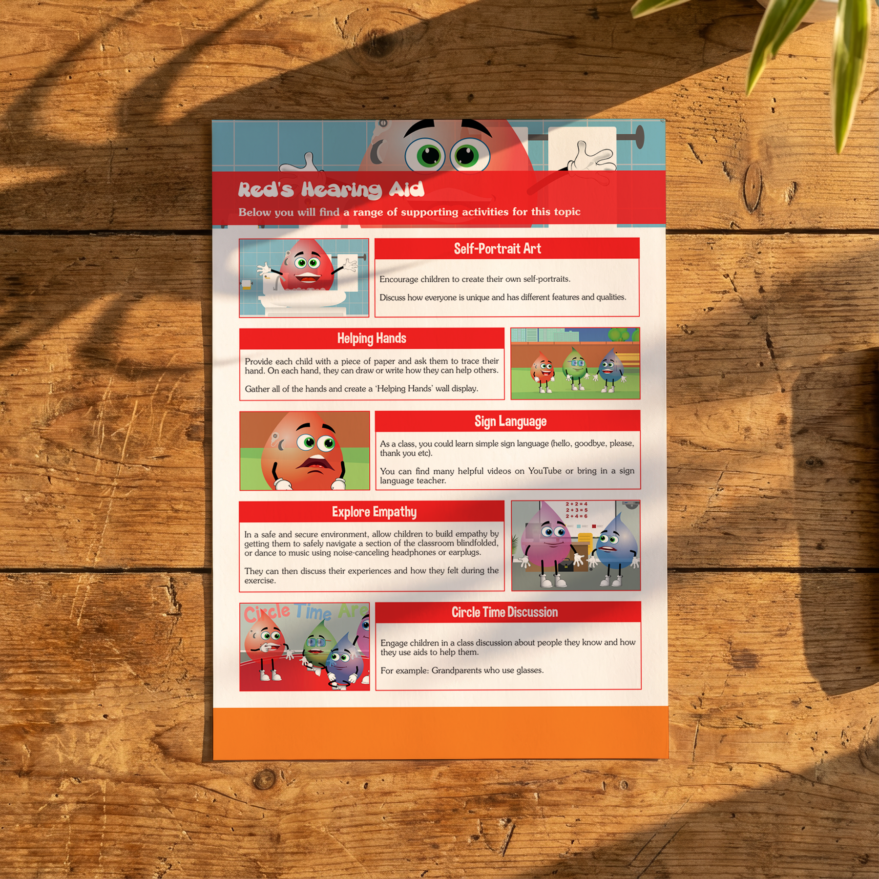 Activity Card - Red’s Hearing Aid - EYFS Inclusion, Disability Awareness & Empathy (PDF)