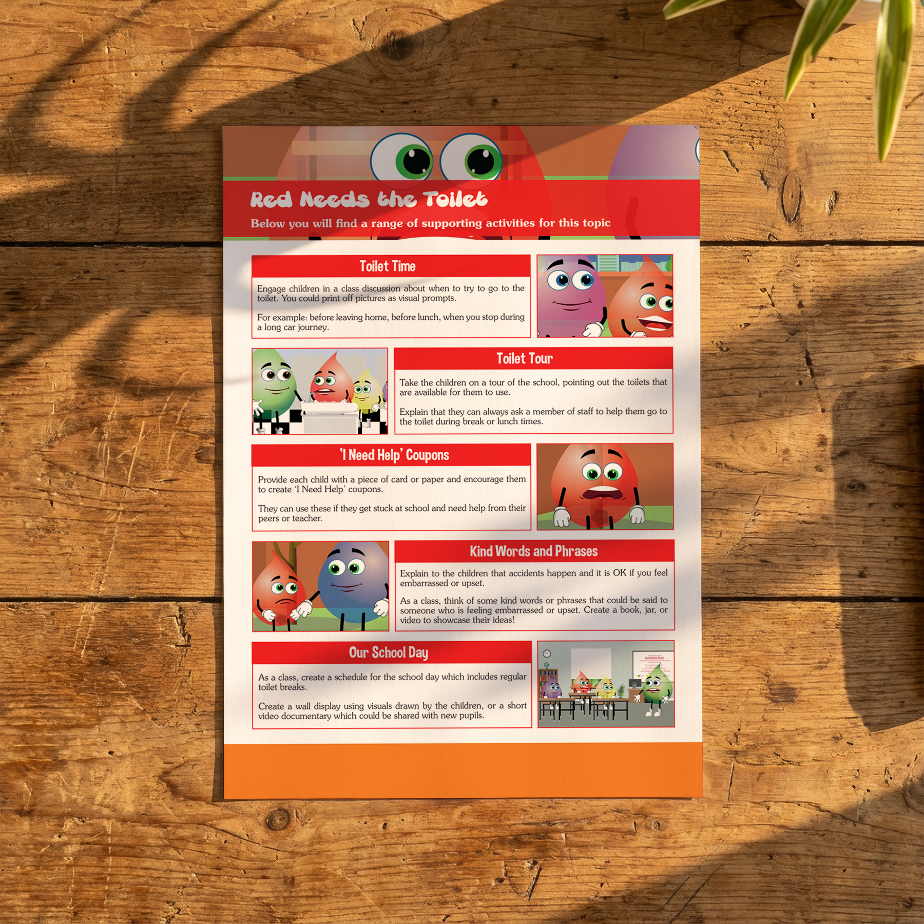 Activity Card - Red Needs the Toilet - EYFS Toileting, Independence & Emotional Reassurance (PDF)
