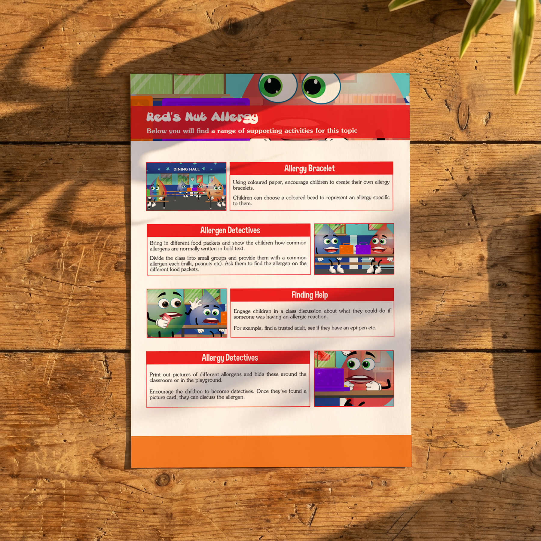 Activity Card - Red’s Nut Allergy - EYFS Allergy Awareness & Safety (PDF)