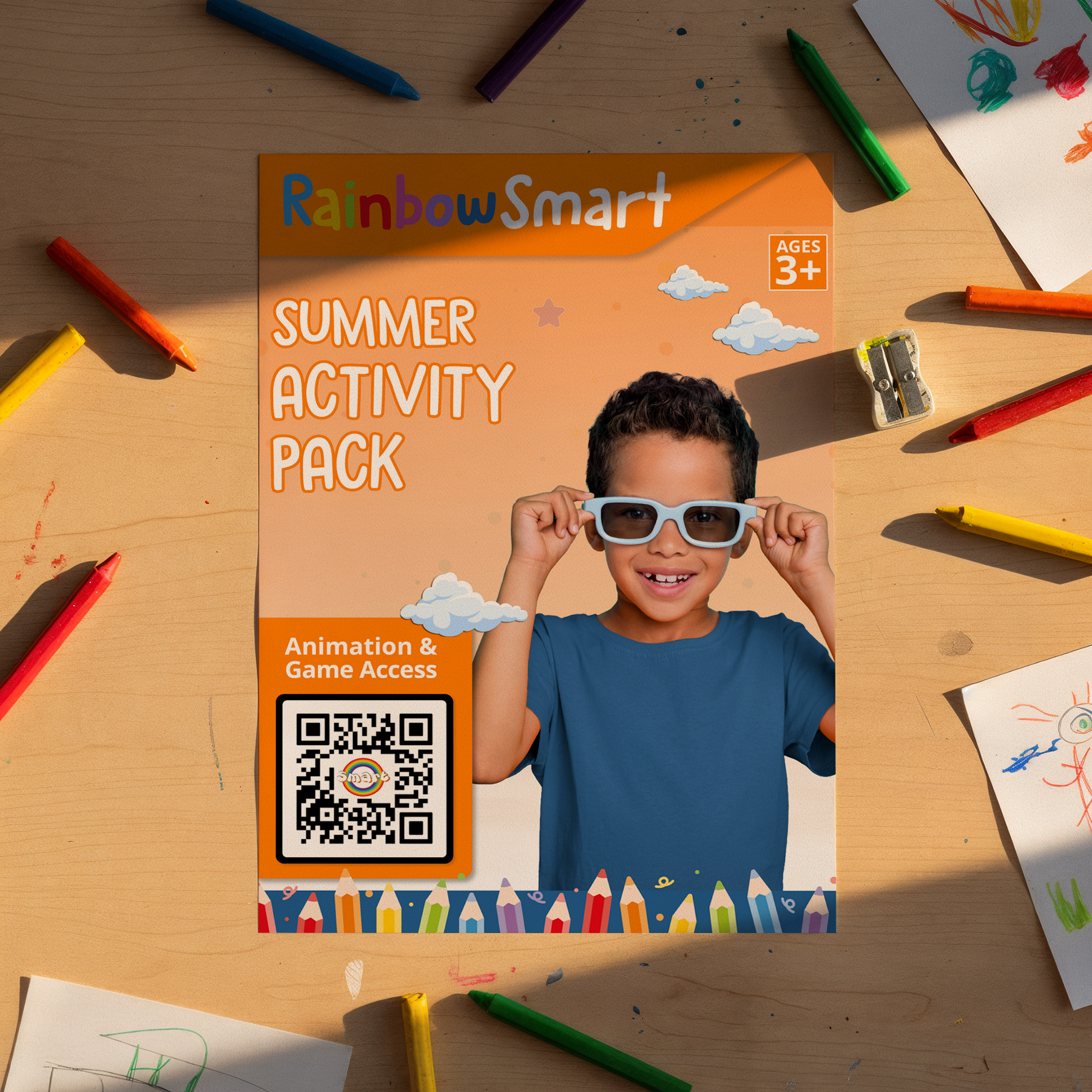 Summer Activity Pack cover showing colorful summer-themed design for children's seasonal learning activities